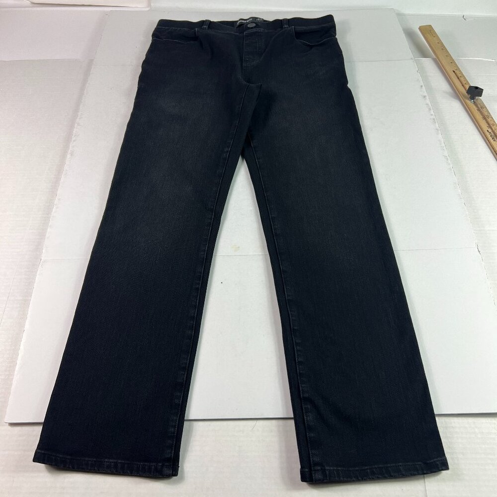 Betabrand Pull On Dress Yoga Pants Women's 33x29* Straight Black Tag L Petite